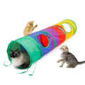 Collapsible Practical Interactive Pet Supplies Kitten Rabbit Game Cat 2 Way Tunnel Toy Hiding Cave Playing Tube Training Toy - Guardian Pet Store