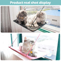 Cat Window Perch, Cat Hammock, Cat Bed Window Mounted Hammock Cat Suction Hanging Pet Window sill Cat Sleeping Bag, 4 Suction Cups Carry 25kg (55lb), Breathable Mesh, 360 Degree Sunbathing an