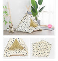 Dog & Cat Bed Portable Dog Tents Washable Pet Houses with Thick Cushion and Blackboard Dog or Cat Houses for Cat Puppy Pets - Guardian Pet Store