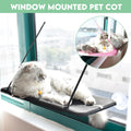 Cat Window Perch, Cat Hammock, Cat Bed Window Mounted Hammock Cat Suction Hanging Pet Window sill Cat Sleeping Bag, 4 Suction Cups Carry 25kg (55lb), Breathable Mesh, 360 Degree Sunbathing an