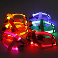 Illuminated and Reflective Dog Harness/Vest No Pull Collar for Large Big Pets, Sturdy Handle and Multicolored Fiber Optics - Guardian Pet Store